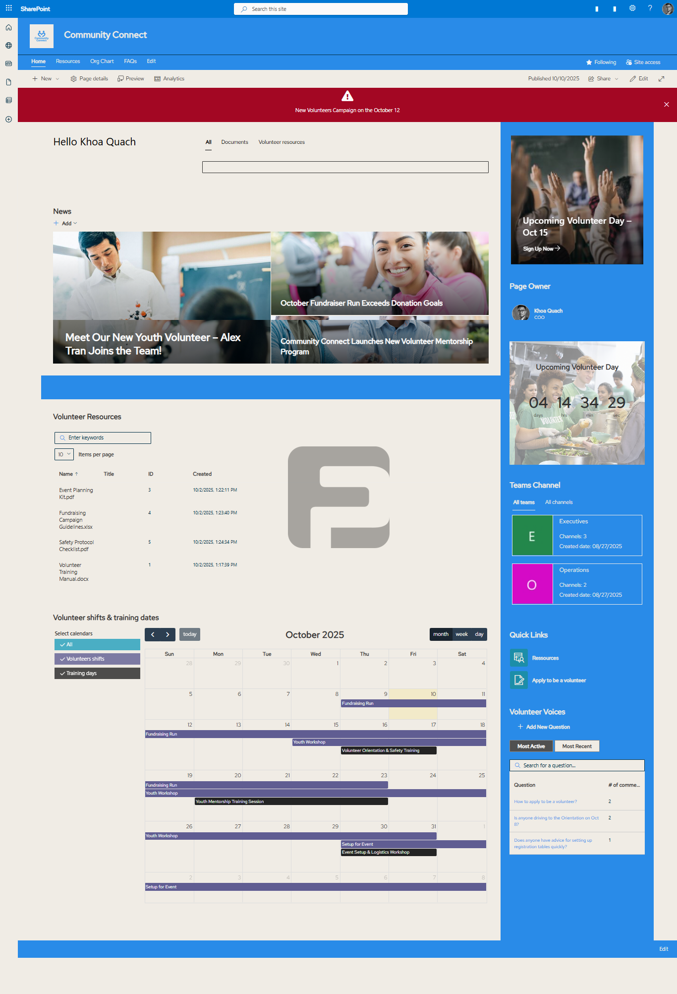 SharePoint Template — Human Resources