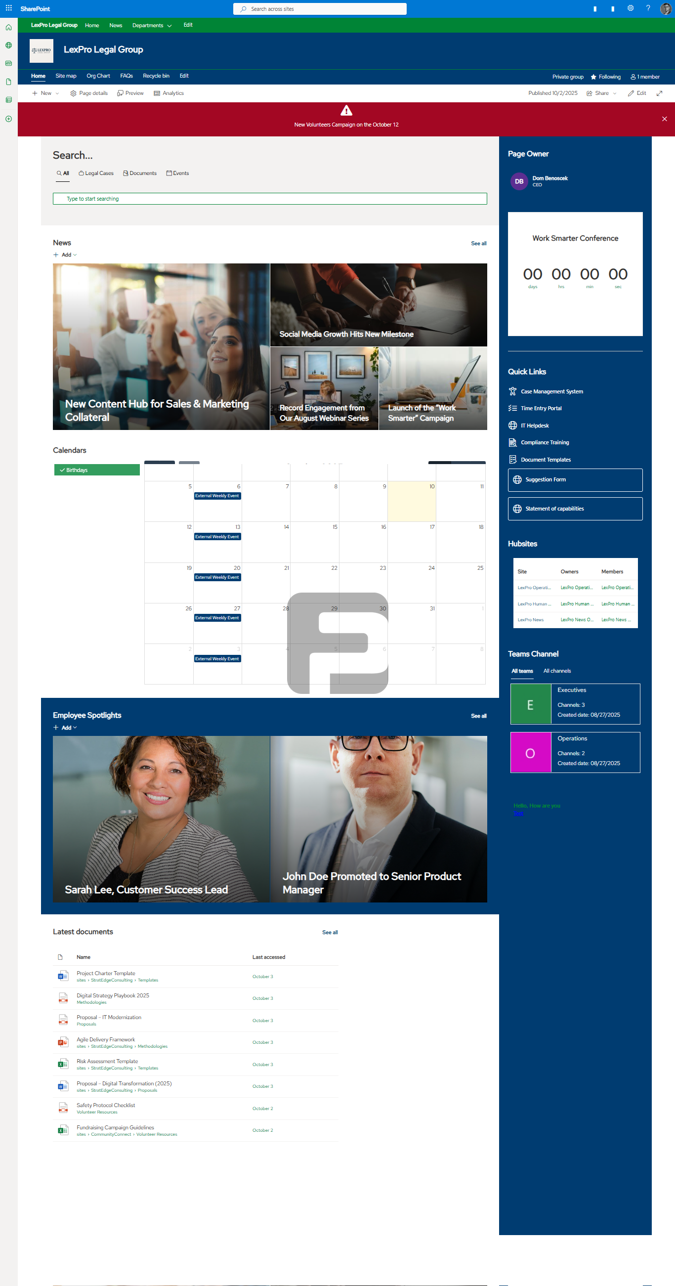 SharePoint Template — Brand Central
