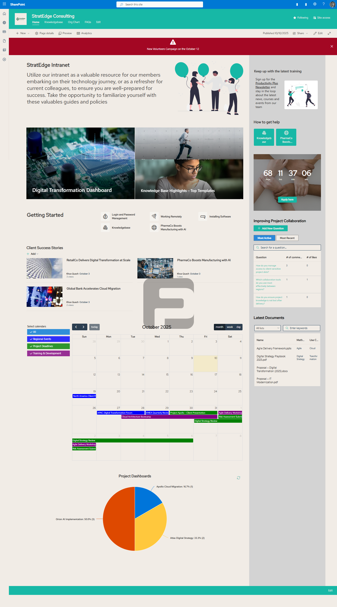 SharePoint Template — Showcase