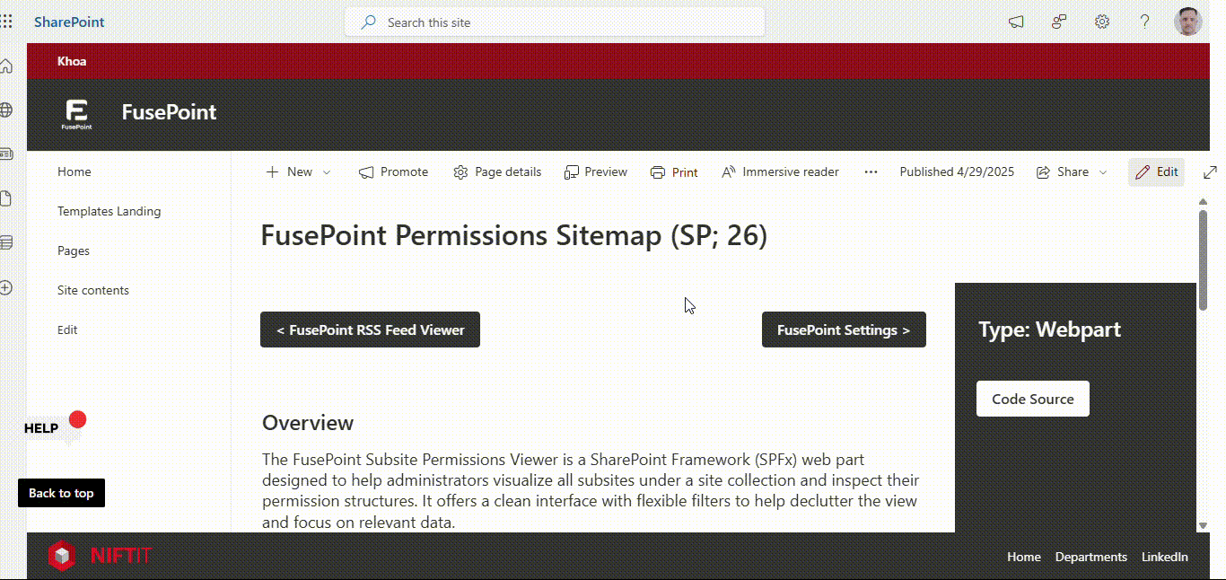 Sitemap Permissions Viewer